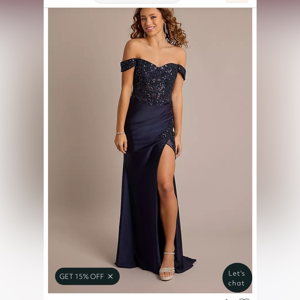 Navy blue prom dress